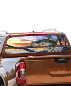 Perforated decals Nissan Navara rear window sticker 2012 - Present