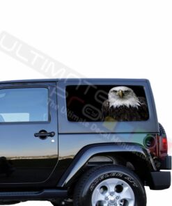 Rear Window Black Eagle Perforated for Jeep Wrangler JL, JK decal 2007 - Present