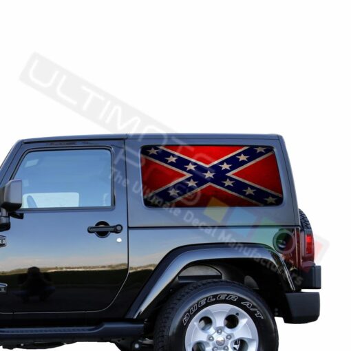 Rear Window General Lee Perforated for Jeep Wrangler JL, JK decal 2007 - Present