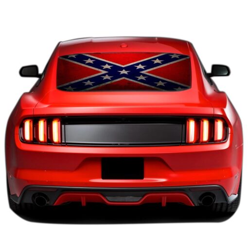 General Lee Perforated Sticker for Ford Mustang decal 2015 - Present