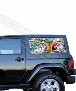 Rear Window Graffiti Perforated for Jeep Wrangler JL, JK decal 2007 - Present