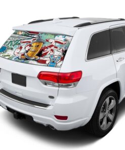 Graffiti Perforated for Jeep Grand Cherokee decal 2011 - Present