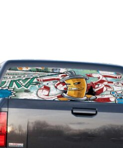 Graffiti Perforated for GMC Sierra decal 2014 - Present