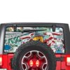 Graffiti Perforated for Jeep Wrangler JL, JK decal 2007 - Present