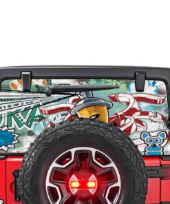 Graffiti Perforated for Jeep Wrangler JL, JK decal 2007 - Present