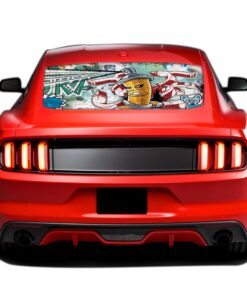 Graffiti Perforated Sticker for Ford Mustang decal 2015 - Present