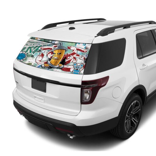 Graffiti Rear Window Perforated For Ford Explorer Decal 2011 - Present