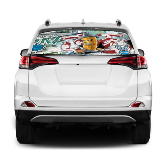 Graffiti Rear Window Perforated for Toyota RAV4 decal 2013 - Present