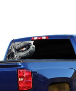Half Skull Perforated for Chevrolet Silverado decal 2015 - Present