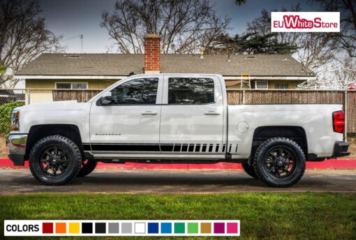 Side Decal, vinyl design for Chevrolet Silverado decal 2015 - Present