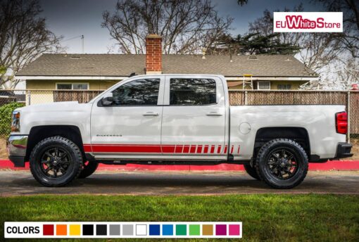 Side Decal, vinyl design for Chevrolet Silverado decal 2015 - Present