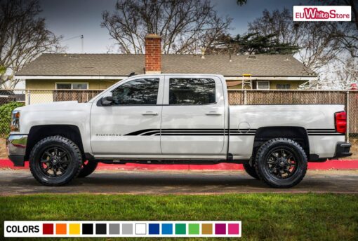 Side door Decal, vinyl design for Chevrolet Silverado decal 2015 - Present