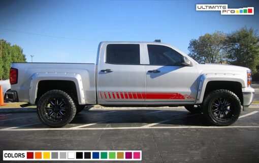 Side door mountains Decal, vinyl design for Chevrolet Silverado decal 2015 - Present