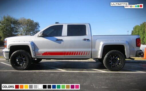 Side door mountains Decal, vinyl design for Chevrolet Silverado decal 2015 - Present