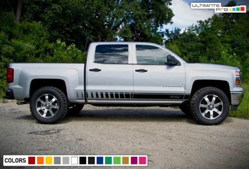 Door Decal, vinyl design for Chevrolet Silverado decal 2015 - Present