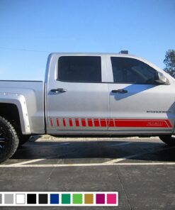 Side stripes sticker, design for Chevrolet Silverado decal 2015 - Present