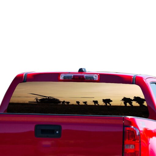 Army Helicopter Perforated for Chevrolet Colorado decal 2015 - Present