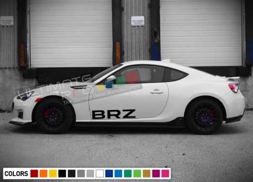 Decal side letters for Subaru BRZ 2011 - Present