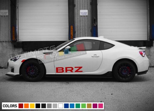 Decal side letters for Subaru BRZ 2011 - Present