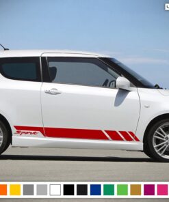 Decal Sticker Sport Vinyl Side Racing Stripes Compatible with Suzuki Swift 2008-Present