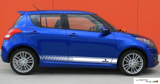 Decal Sticker Sport Vinyl Side Racing Stripes Compatible with Suzuki Swift 2008-Present