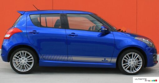 Decal Sticker Sport Vinyl Side Racing Stripes Compatible with Suzuki Swift 2008-Present