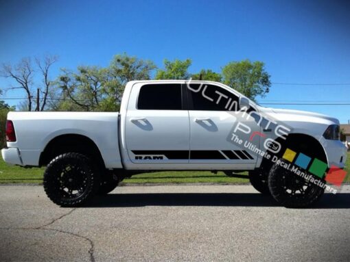 Side Door Stripes Decal Sticker Graphic Dodge Ram 2009-2016