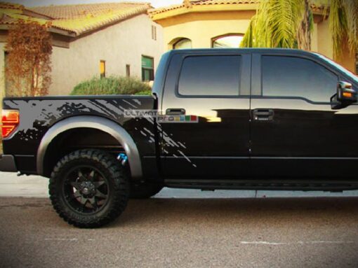 Set of Side Bed Splash Mud Decal Sticker Graphic FORD RAPTOR F150 2007-2017