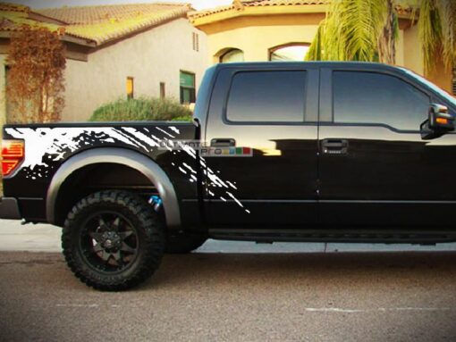 Set of Side Bed Splash Mud Decal Sticker Graphic FORD RAPTOR F150 2007-2017