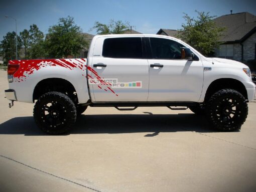 Set of Side Bed Splash Mud Decal Sticker Graphic Toyota Tundra 2007-2017