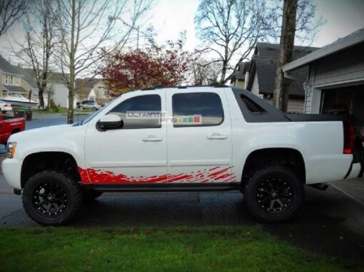 Side Mud Splash Vinyl Sticker Graphic Chevrolet Avalanche 2007-2013