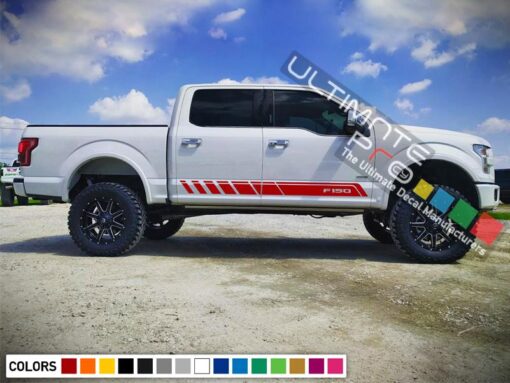 Side Stripes Decal Sticker Compatible with Ford F150 Series raptor