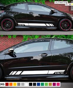 Sticker Vinyl Side Door Stripes for Honda Civic Sport Wing Type R
