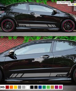 Sticker Vinyl Side Door Stripes for Honda Civic Sport Wing Type R