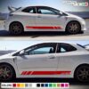 Sticker Vinyl Side Door Stripes for Honda Civic Sport Wing Type R