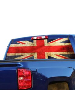 UK Flag Perforated for Chevrolet Silverado decal 2015 - Present