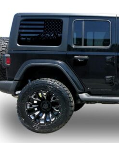 Decal USA Flag window sticker Compatible with Jeep JL Wrangler 2019-Present