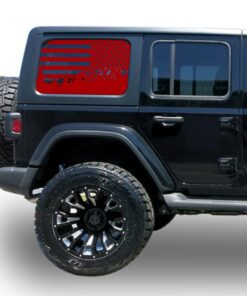 Decal USA Flag window sticker Compatible with Jeep JL Wrangler 2019-Present