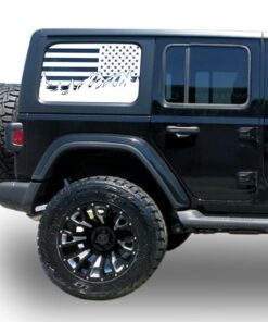 Decal USA Flag window sticker Compatible with Jeep JL Wrangler 2019-Present