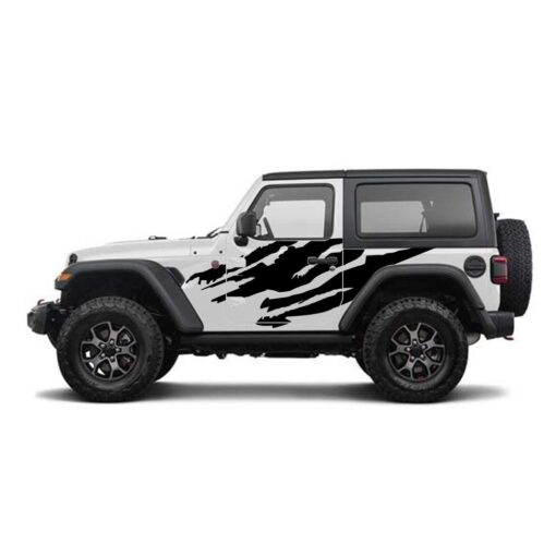 Decal side mud splash Compatible with Jeep JL Wrangler 2019-Present