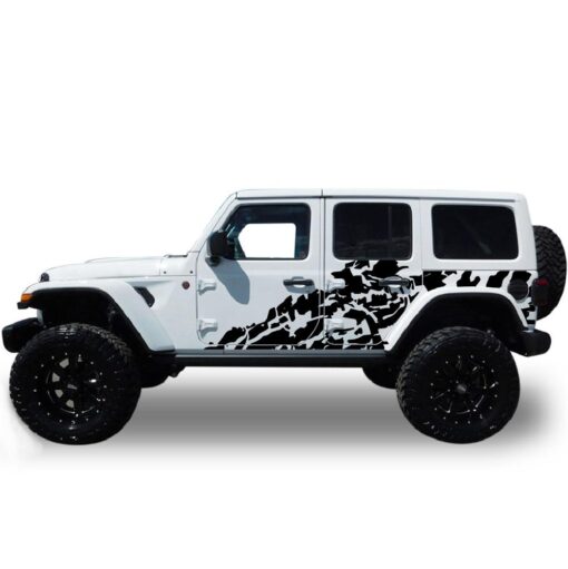 Decal side splash Compatible with Jeep JL Wrangler 2019-Present