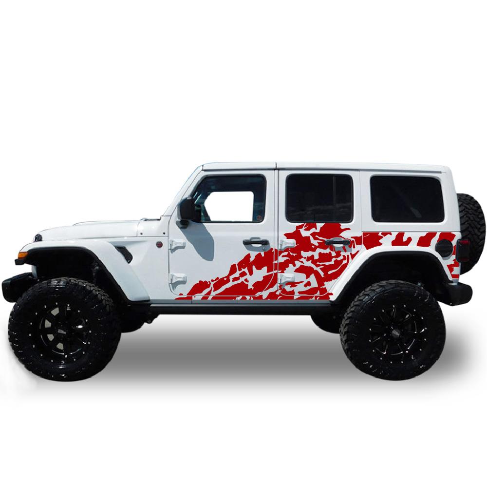 jl wrangler decals sticker side door stripes 2018 - Present