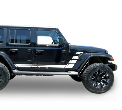 Decal lower bumper stripes Compatible with Jeep JL Wrangler 2019-Present