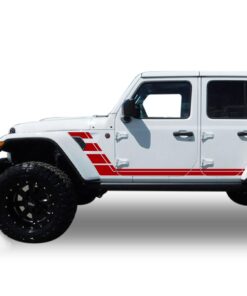 Decal lower bumper stripes Compatible with Jeep JL Wrangler 2019-Present