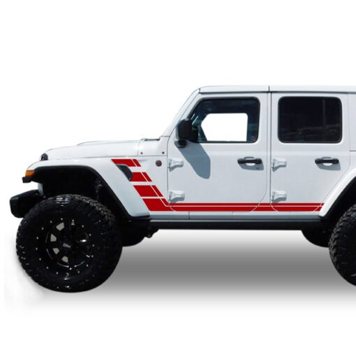 Decal lower bumper stripes Compatible with Jeep JL Wrangler 2019-Present