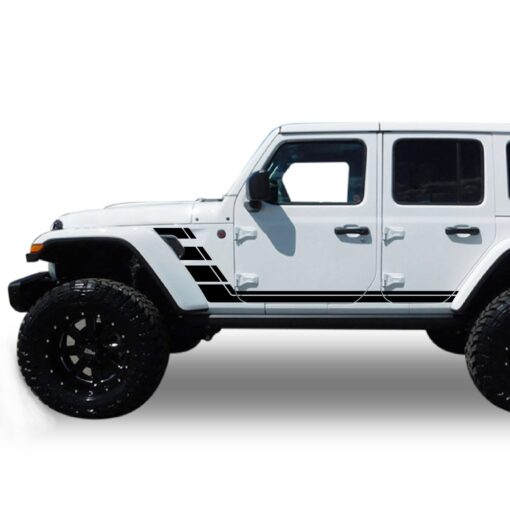 Decal lower bumper stripes Compatible with Jeep JL Wrangler 2019-Present