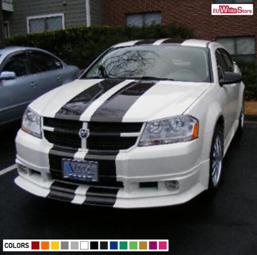 Decal Sticker Full Stripes Kit For Dodge Avenger 2007 - Present