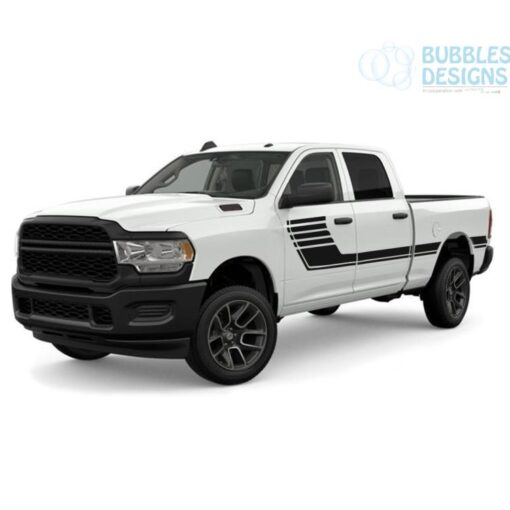 Big Hockey Side Stripes Decals Graphics Vinyl For Dodge Ram Crew Cab 2500 Side Door Sticker