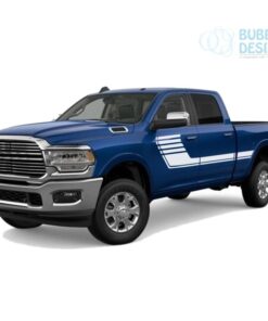 Big Hockey Side Stripes Decals Graphics Vinyl For Dodge Ram Crew Cab 2500 White / 2019-Present Side