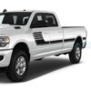 Big Hockey Stripes Decals Graphics Vinyl For Dodge Ram Crew Cab 3500 Bed 8 Black / 2019-Present Side